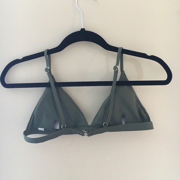 Army Green Triangle Style Top - Picture 3 of 3